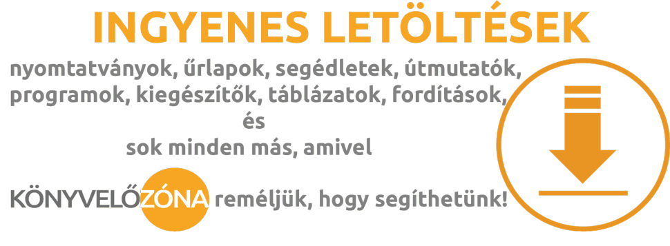 KÖNYVELŐZÓNA - ingyenes letöltések
